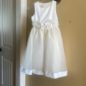 Isobella & Chloe Formal Wedding Flower Girl Dress With Pearl-Like Embellishments